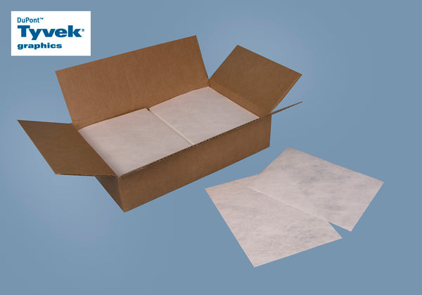 JAM PAPER Tyvek 14lb Tear-Proof Paper (55 gsm) - Pack of 50 Sheets - 8.5 x  11 - Waterproof White Paper